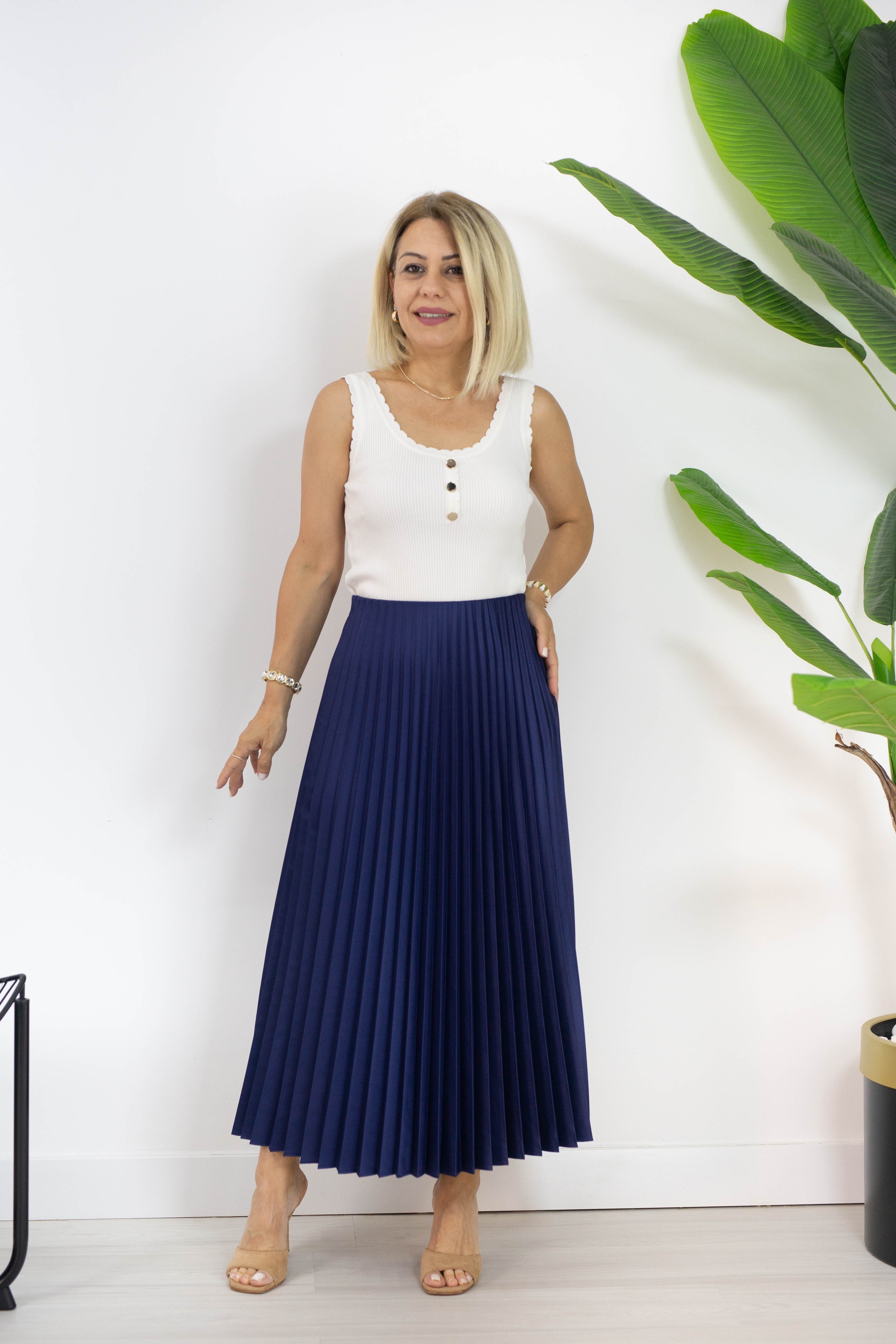 7186 PİLELİ UZU ETEK