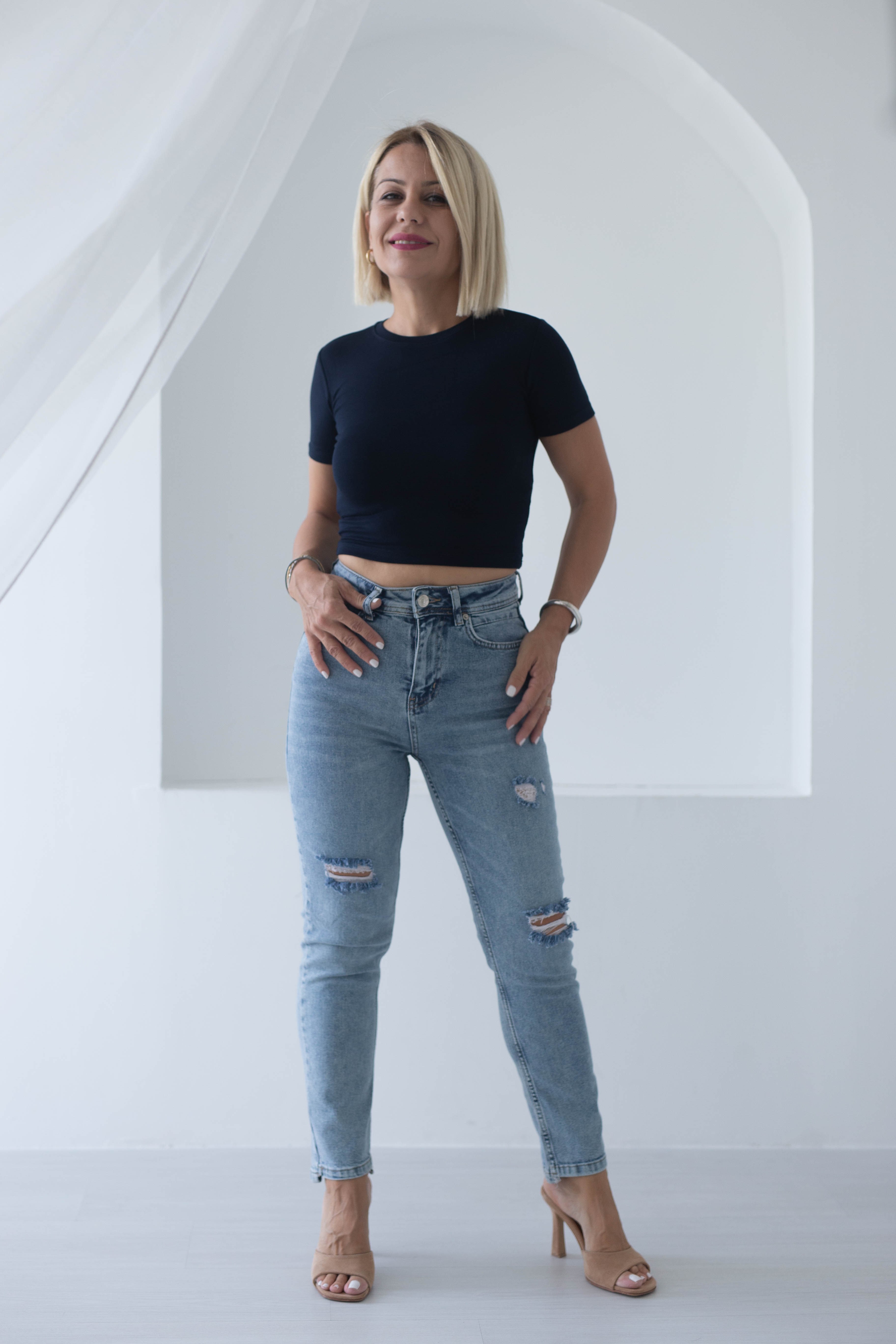 7419 ELİS PAÇA DETAY YIPRATMA MOM JEAN