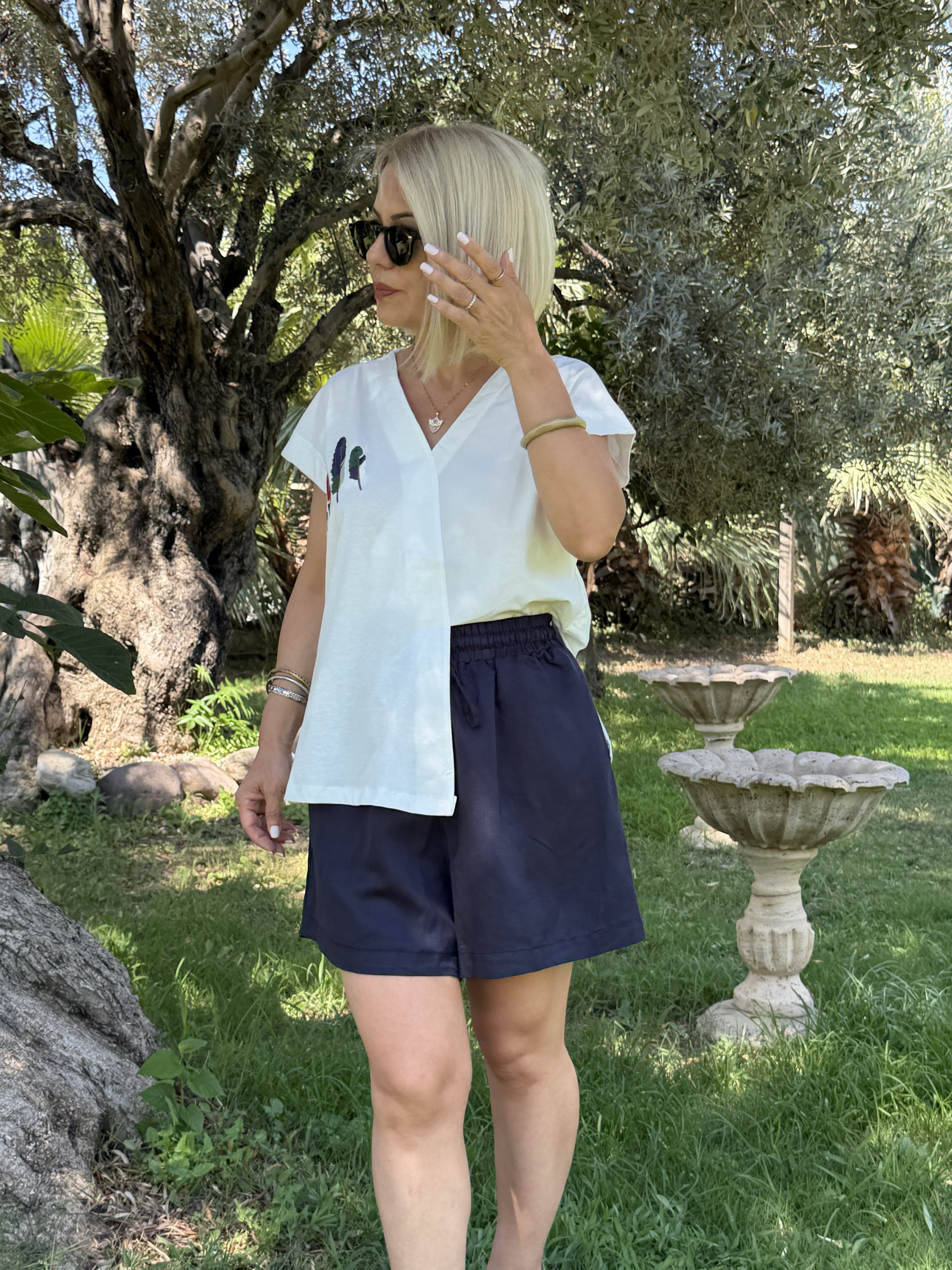 7479 Bel Lastikli, Cepli, Keten Şort