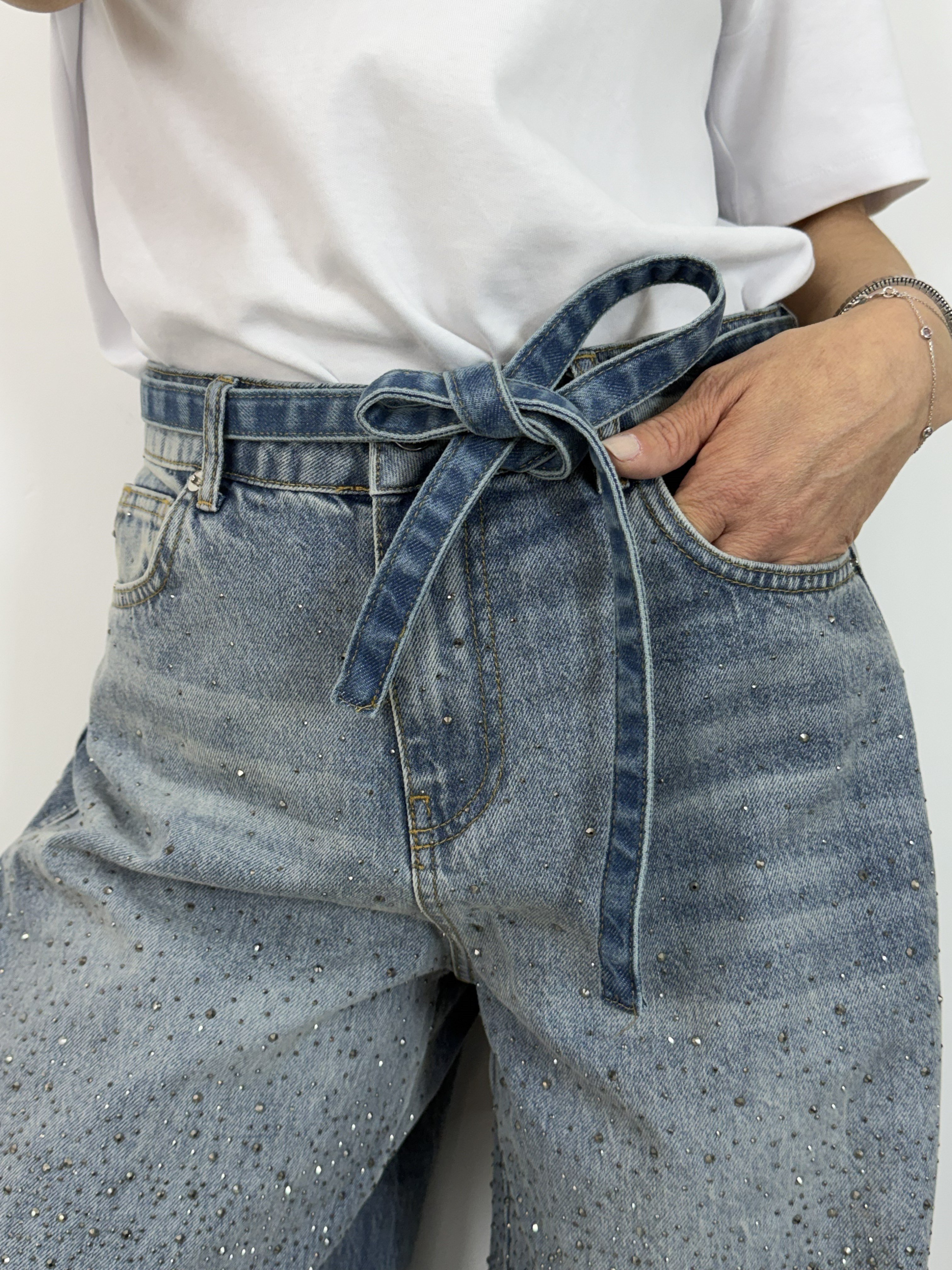 8092 Önü Taşlı, Kendinden Kuşaklı, Baggy Jean