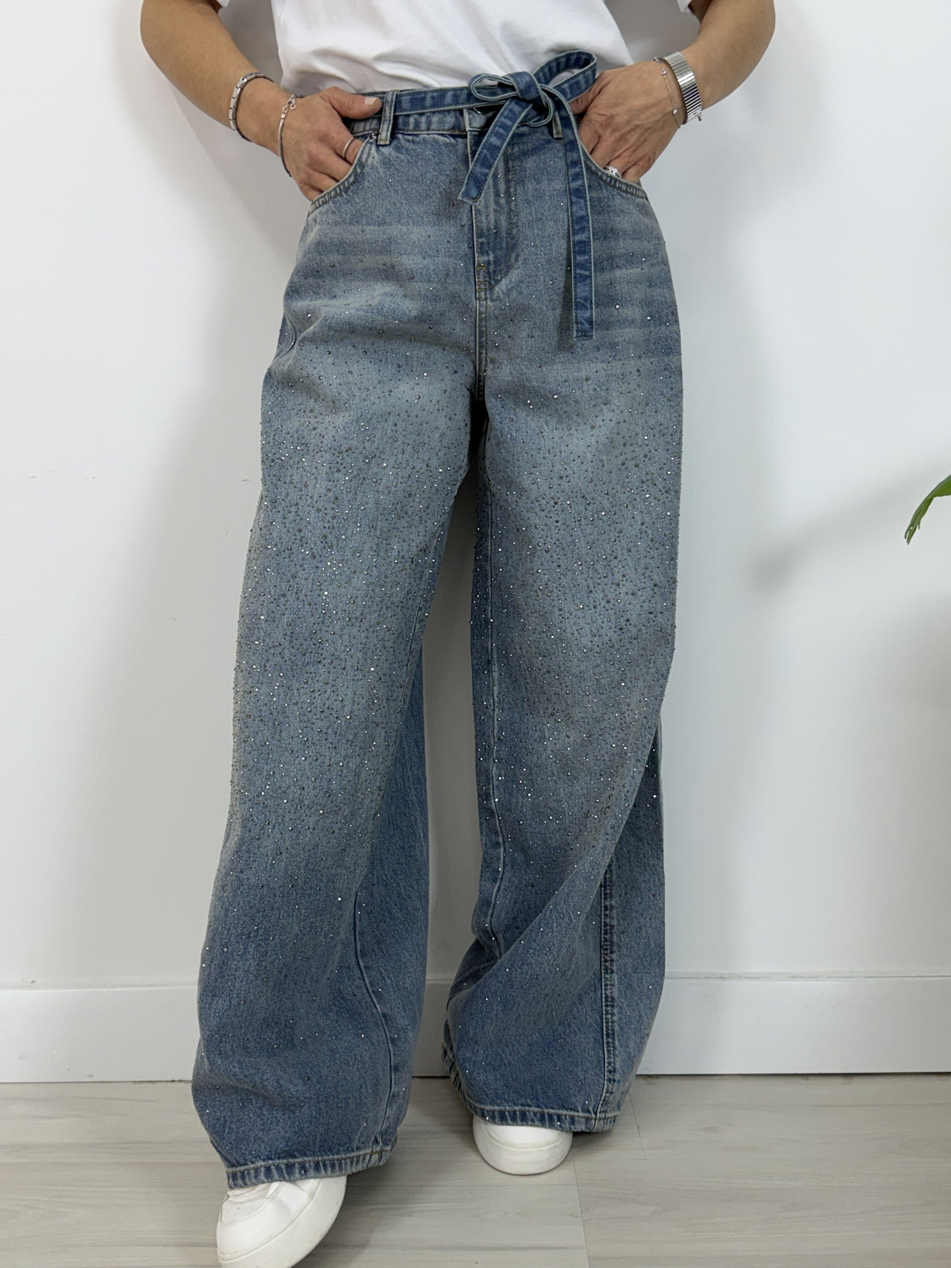 8092 Önü Taşlı, Kendinden Kuşaklı, Baggy Jean