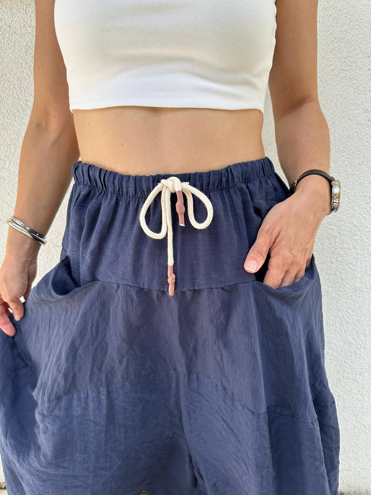 8460 CEPLİ ETEK PANTOLON