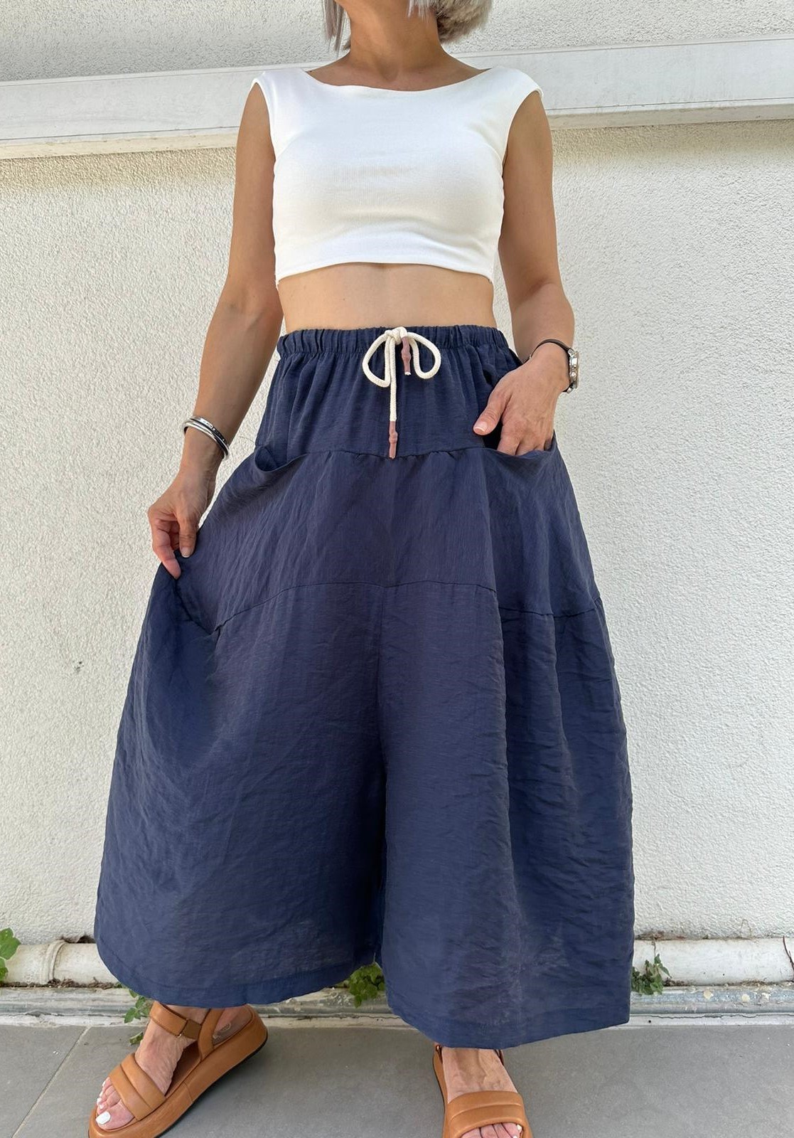 8460 CEPLİ ETEK PANTOLON