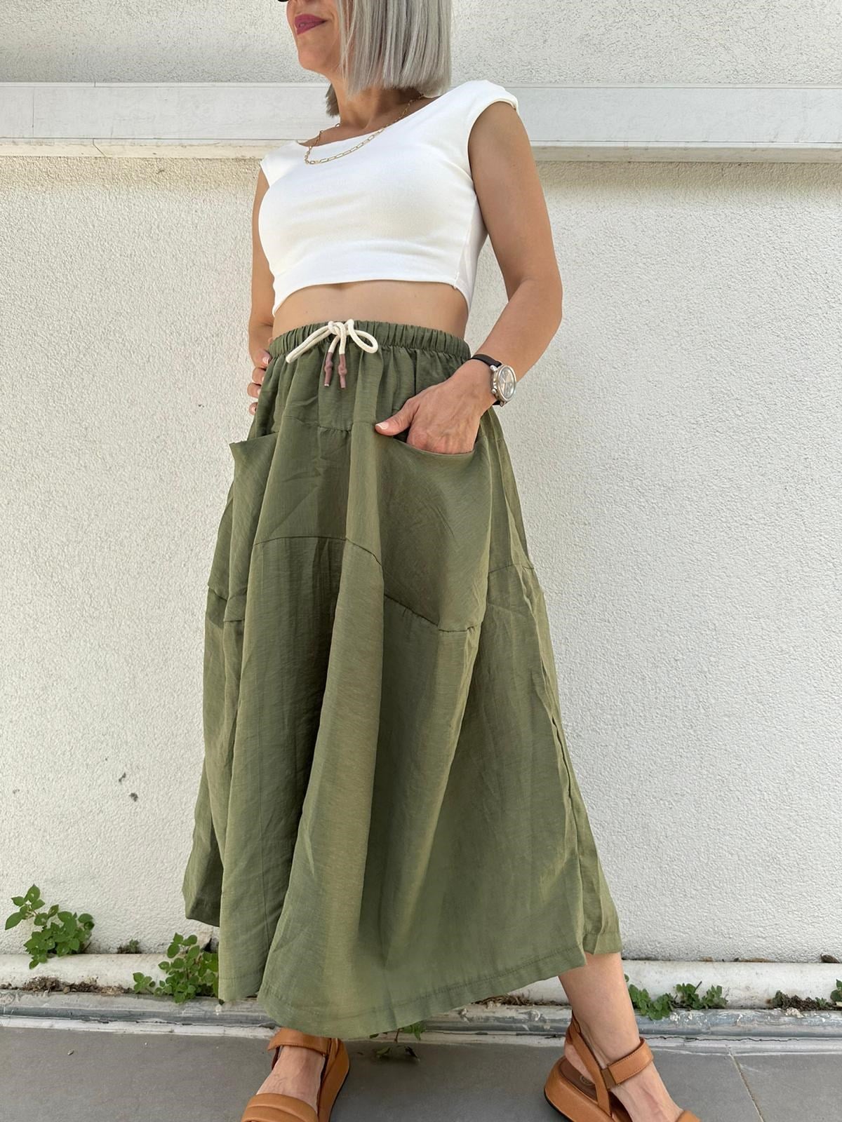 8460 CEPLİ ETEK PANTOLON