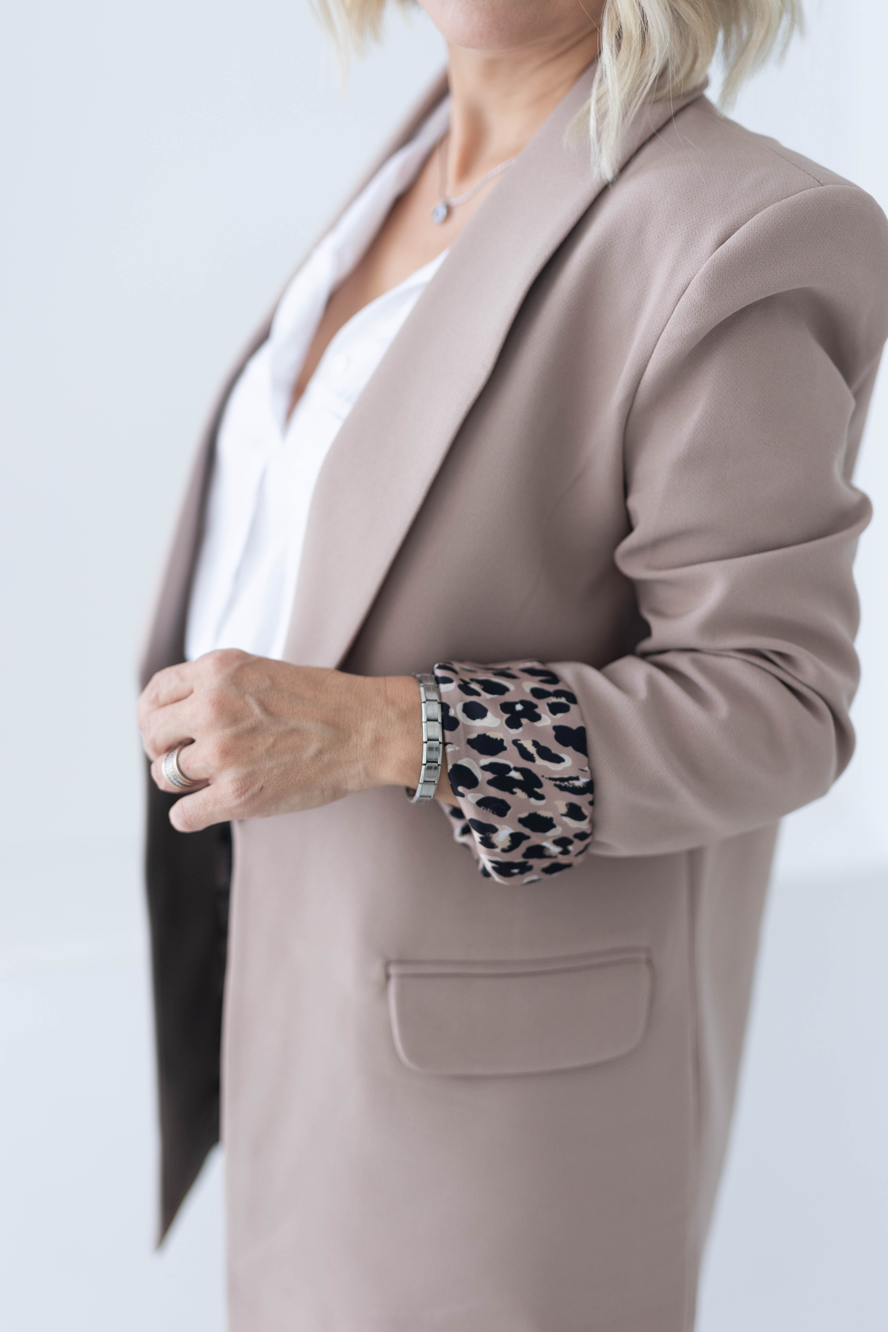 9227 LEOPAR GARNİ, ŞAL YAKA, BLAZER CEKET