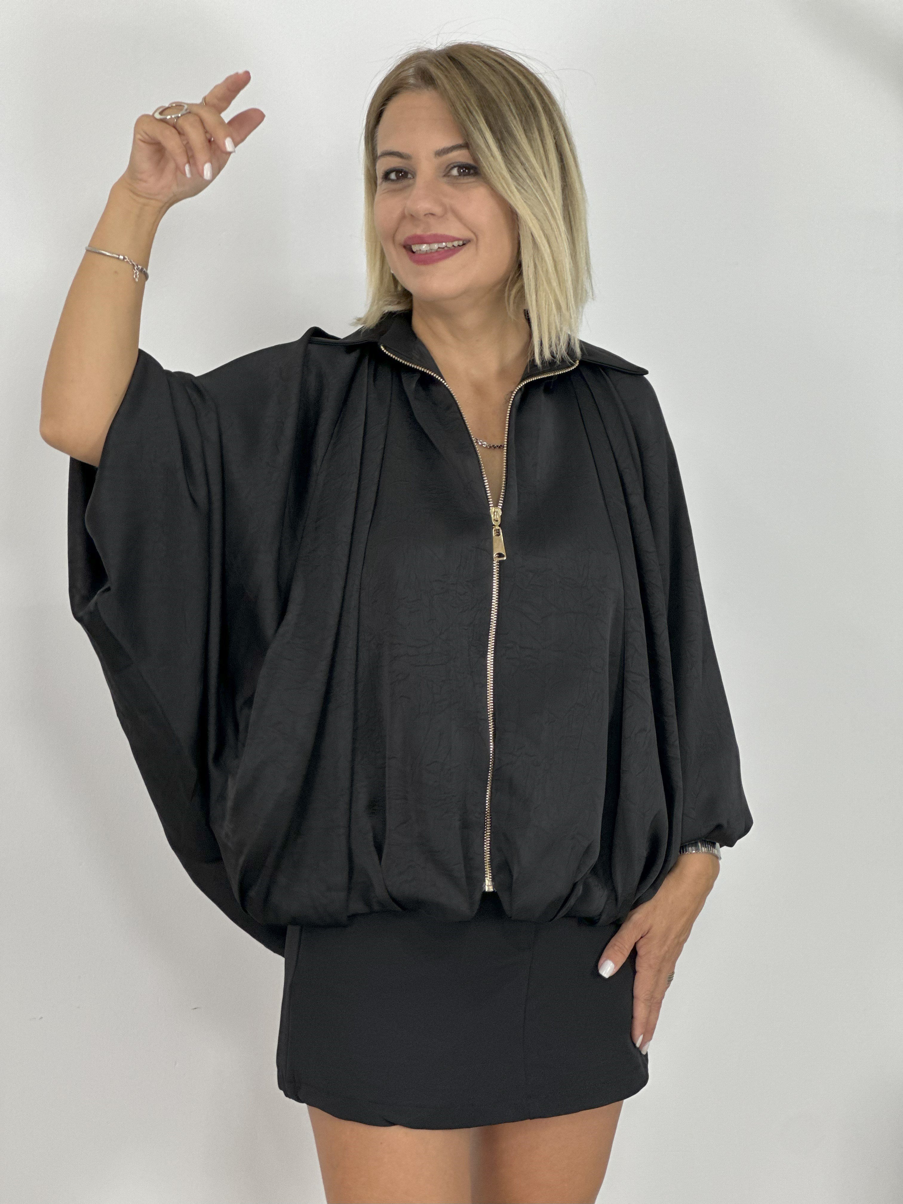 9584 YARASA KOL, FERMUARLI, ZR MODEL BOMBER SATEN CEKET