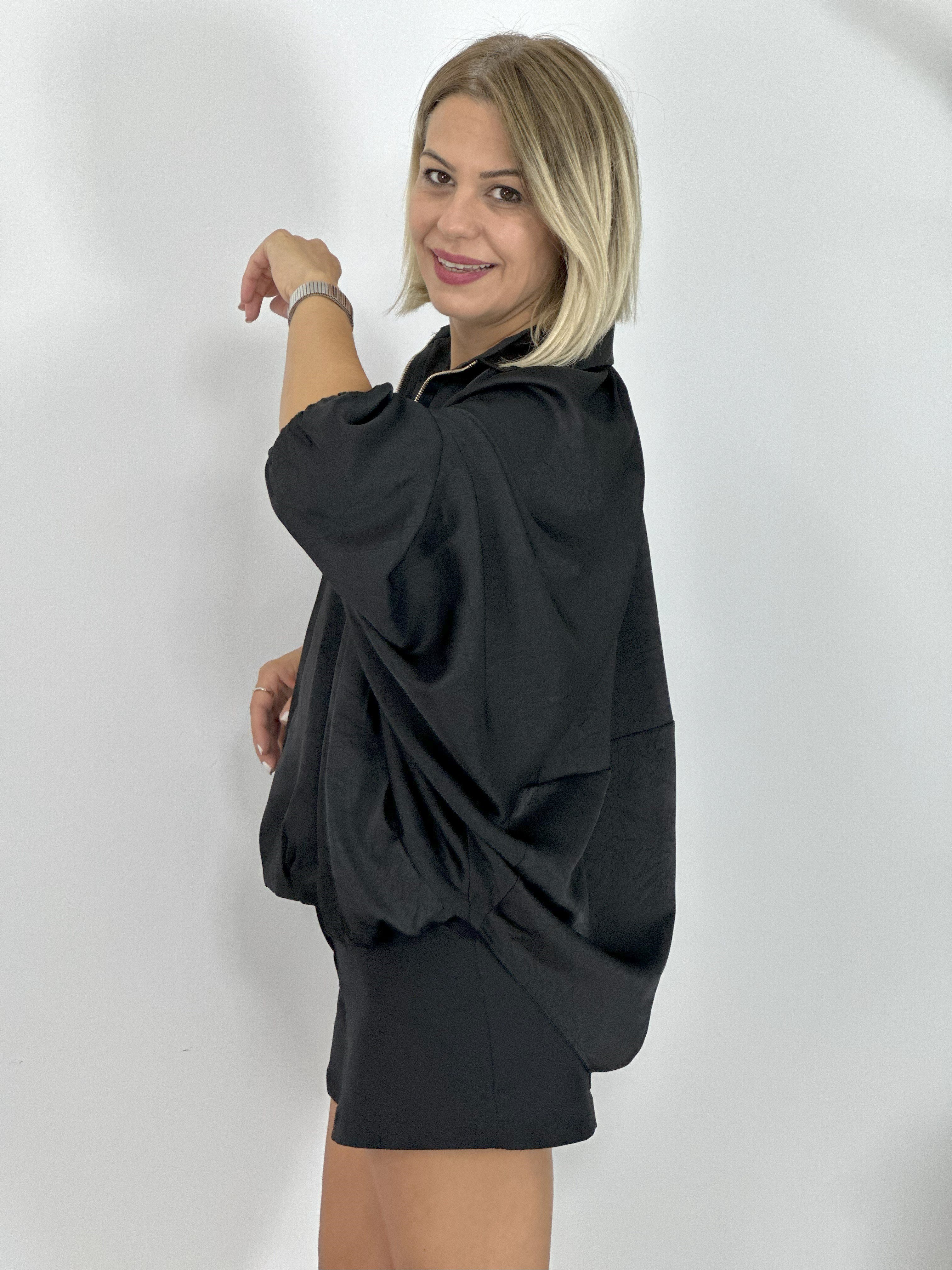 9584 YARASA KOL, FERMUARLI, ZR MODEL BOMBER SATEN CEKET