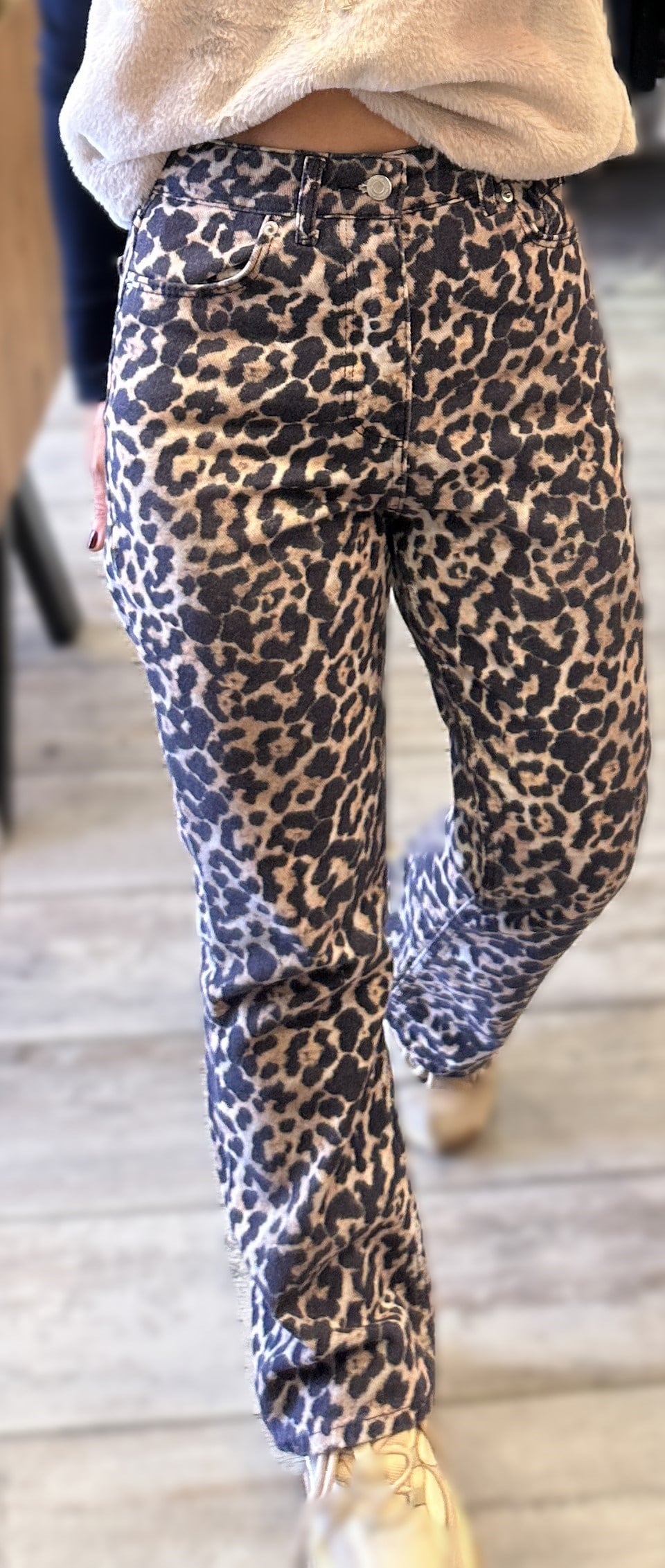 LEOPAR KESİN PAÇA JEAN PANTOLON 520L