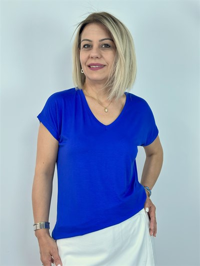 001 V YAKA BASİC TSHİRT