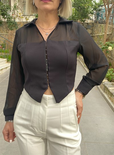002 ROBA GARNİ ŞİFON YAKA BLUZ
