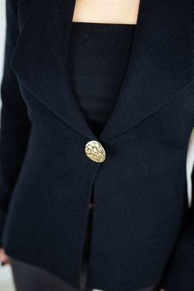 0053 ZR TEK GOLD DÜĞME, ÇELİK ÖRGÜ TRİKO CEKET