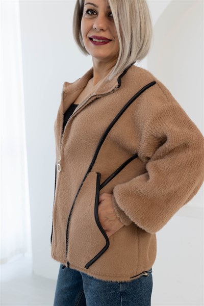 0206 ANGORA, FERMUARLI, DİK YAKA, BİYELİ HIRKA