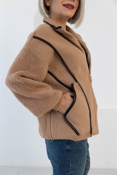 0206 ANGORA, FERMUARLI, DİK YAKA, BİYELİ HIRKA