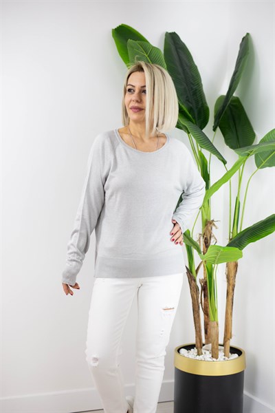 0557 DLV GENİŞ YAKA, SİMLİ, MERSERİZE BLUZ