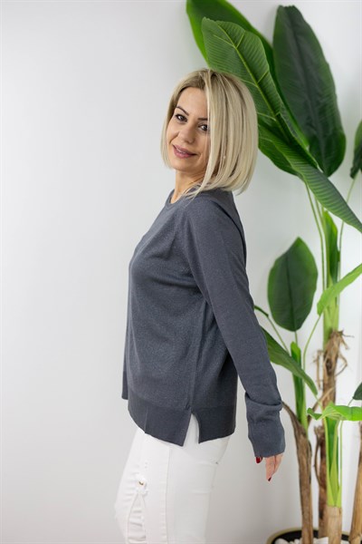 0557 DLV GENİŞ YAKA, SİMLİ, MERSERİZE BLUZ