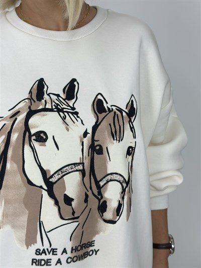 0854 TAY NAKIŞLI SWEAT