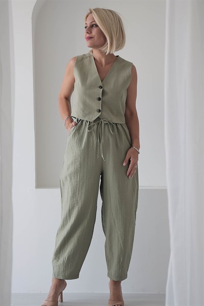 1002 YELEKLİ BALON PANTOLON TAKIM