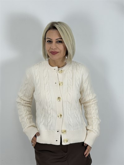 1030 SAÇ ÖRGÜ DÜĞMELİ HIRKA