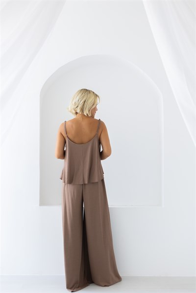 1052 ASKILI CROP MODAL PANTOLON TAKIM