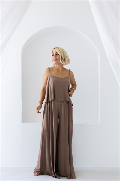 1052 ASKILI CROP MODAL PANTOLON TAKIM