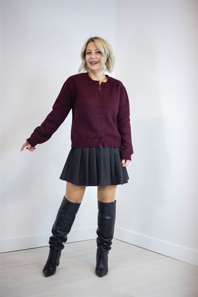 1096 BİSİKLET YAKA, DÜĞMELİ HIRKA