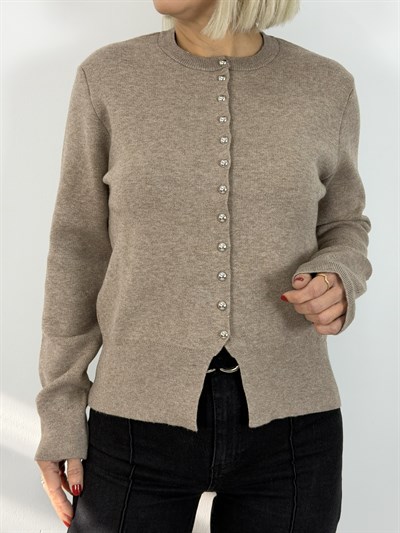 1110 ÇELİK ÖRGÜ, TOP DÜĞME HIRKA