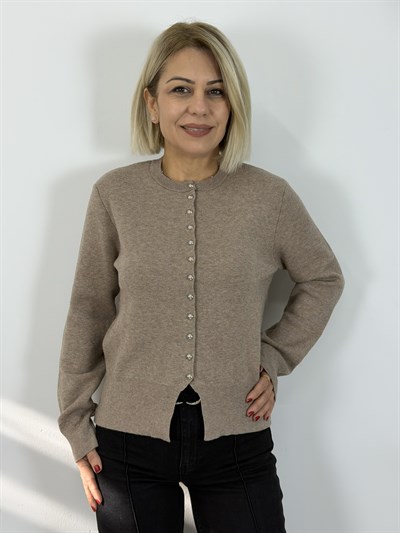 1110 ÇELİK ÖRGÜ, TOP DÜĞME HIRKA