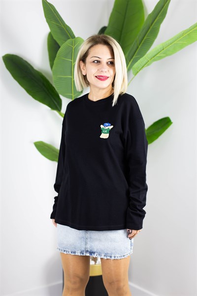 1133 AYICIK NAKIŞLI BASİC SWEAT