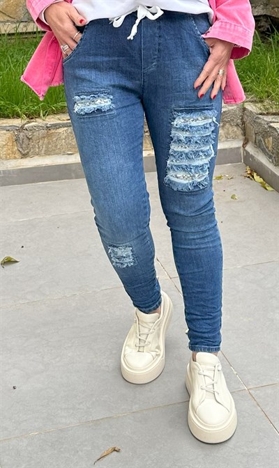 1137 İTL PUL PAYET BEL LASTİK JEAN