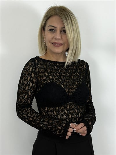 2763 Kayık Yaka, Transparan, Dantel Bluz