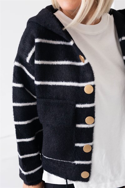 3761 ANGORA, KAPŞONLU, İRİ CEPLİ, ÇİZGİLİ, BOMBER HIRKA