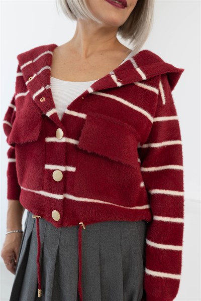 3761 ANGORA, KAPŞONLU, İRİ CEPLİ, ÇİZGİLİ, BOMBER HIRKA