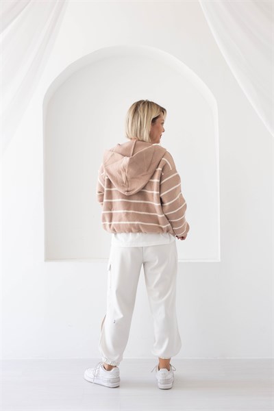 3761 ANGORA, KAPŞONLU, İRİ CEPLİ, ÇİZGİLİ, BOMBER HIRKA