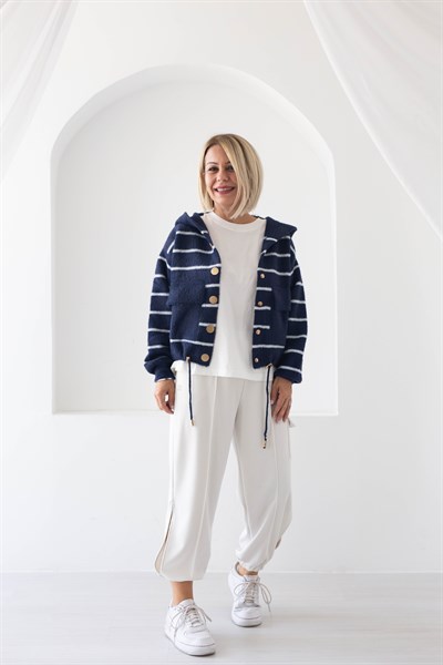 3761 ANGORA, KAPŞONLU, İRİ CEPLİ, ÇİZGİLİ, BOMBER HIRKA