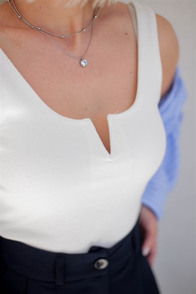 3796 METAL V YAKA FİTİLLİ ATLET