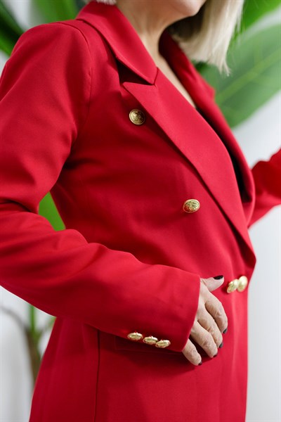 4023 GOLD DÜĞME, KLASİK, KRUVAZE BLAZER CEKET
