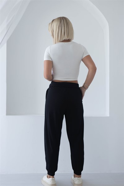 409 MODAL PAÇA LASTİKLİ ŞALVAR PANTOLON