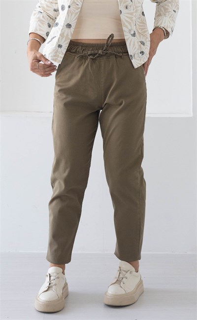 431 MD BEL LASTİKLİ GABARDİN PANTOLON