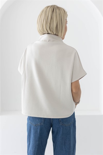 443 NW DİK YAKA, YAKA ÇITÇIT, KISAKOL MODAL SWEAT