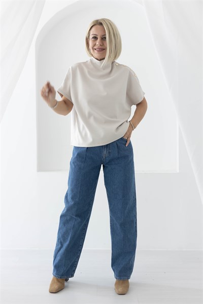443 NW DİK YAKA, YAKA ÇITÇIT, KISAKOL MODAL SWEAT