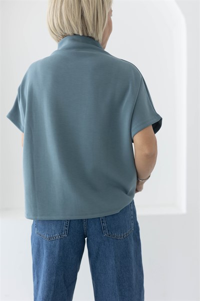 443 NW DİK YAKA, YAKA ÇITÇIT, KISAKOL MODAL SWEAT