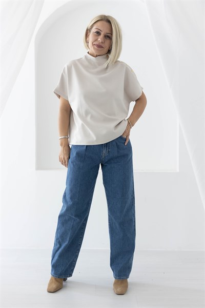 443 NW DİK YAKA, YAKA ÇITÇIT, KISAKOL MODAL SWEAT