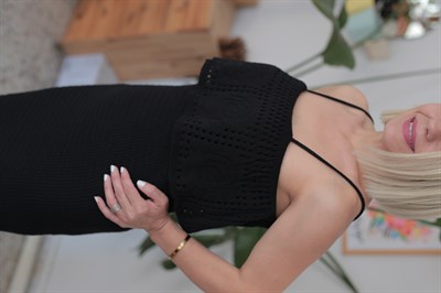 451 ASKILI GÖĞÜS KATLI TRİKO ELBİSE
