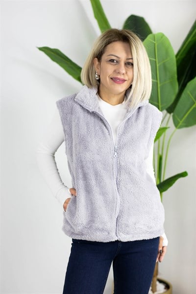 492 PELUŞ FERMUARLI YELEK