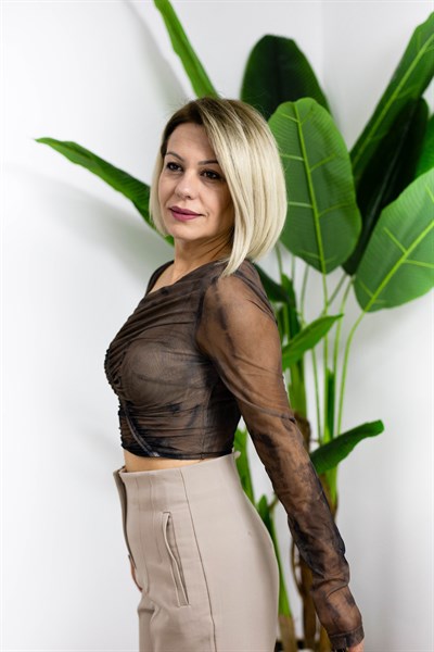 493 YAMUK YAKA, ÖN DRAPELİ, TÜL CROP