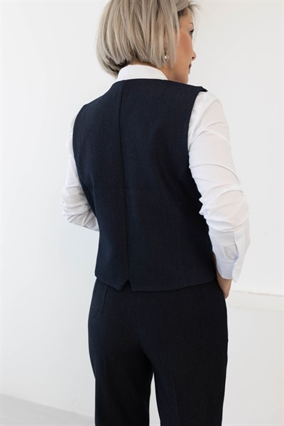 5087 FLATOLU HAVUÇ KESİM PANTOLON-YELEK TAKIM