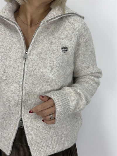 5101 DİK YAKA, FERMUARLI HIRKA