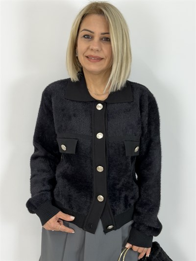 5430 POLO YAKA, CEP KAPAK DÜĞMELİ, ANGORA HIRKA