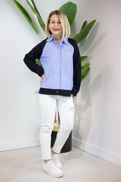 5648 GÖMLEK GARNİ, BROŞLU SWEAT