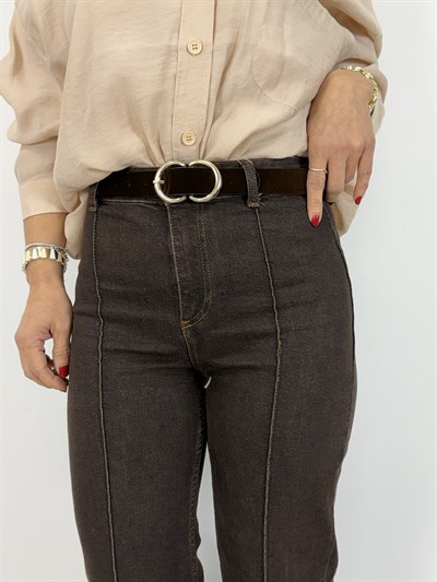 5678 KEMERLİ, ÇİMALI, WİDE LEG JEAN